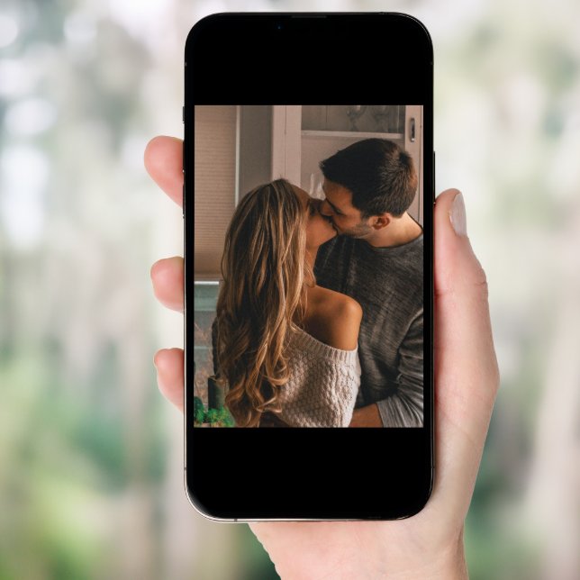 Elegant Real Vellum Overlay Modern 2 Photo Wedding Invitation (Front Digital)