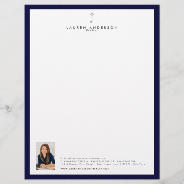 Elegant Realtor Broker Letterhead Stationary (Front)
