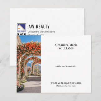 Elegant Realtor Closing Gift Welcome Home Note Card