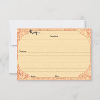 Elegant Recipe Cards by angelworks at Zazzle
