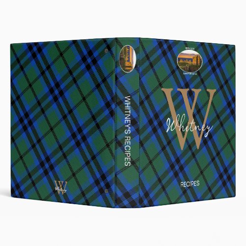 Elegant Recipe Keith Clan Tartan Monogram Name 3 Ring Binder