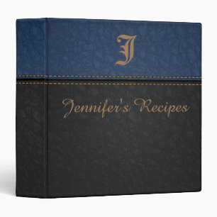 Elegant Recipe Leather 3 Ring Binder