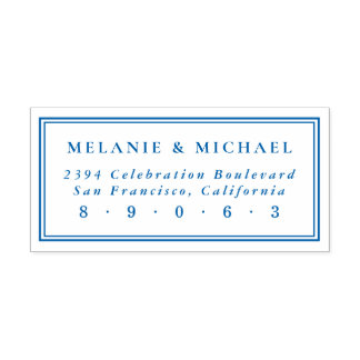 Elegant Rectangular Wedding Return Address Self-inking Stamp