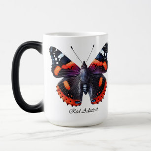 Elegant Red Admiral Butterfly Wrap Color Morph Mug