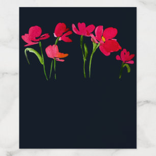 Elegant Red and Black Floral Envelope Liner