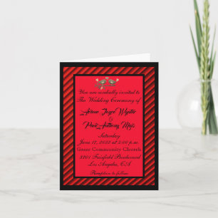 Elegant Red and Black Invitation