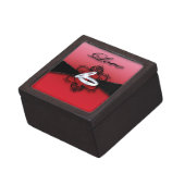 Elegant Red and Black  Premium Wedding Ring Box (Side)