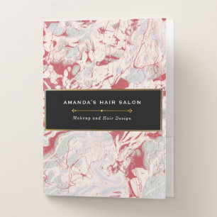 Elegant Red and Black Watercolor Pocket Folder