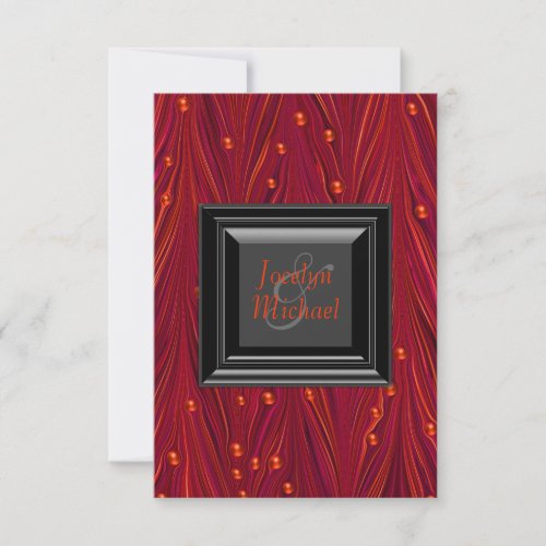 Elegant Red and Black Wedding Invitations