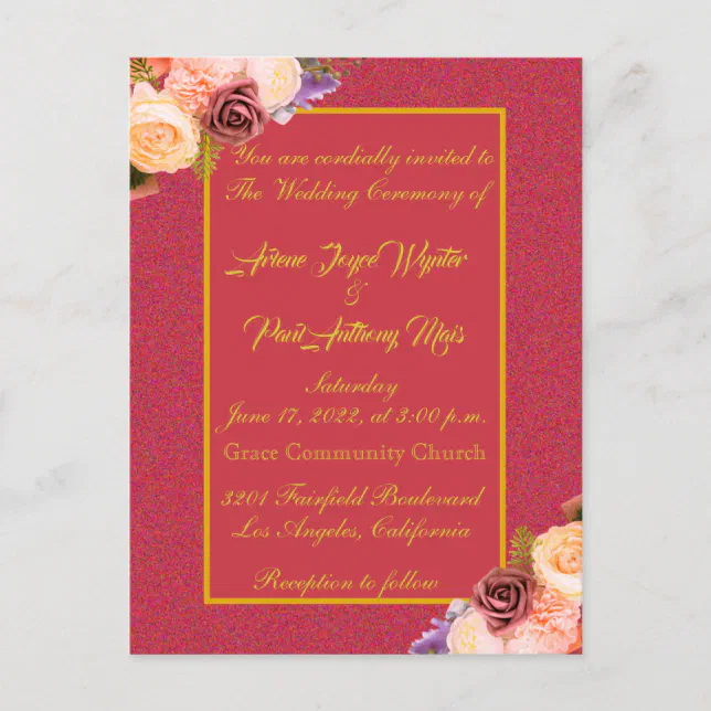 Elegant Red and God Invitation Zazzle