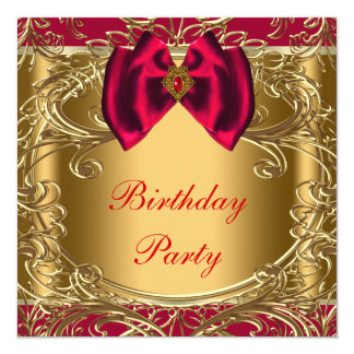 Red And Gold 60th Birthday Invitations & Announcements | Zazzle