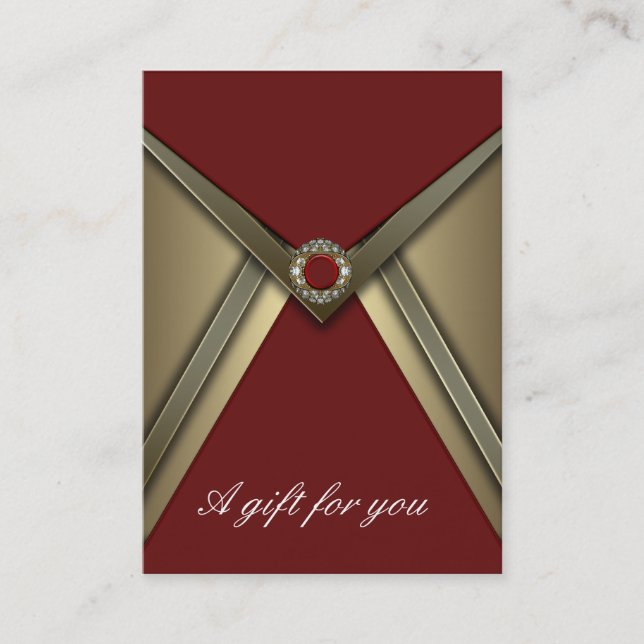 Elegant Red and Gold Corporate Gift Certificate (Front)