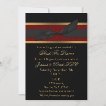 Elegant Red and Gold Corporate party Invitation