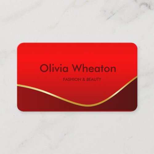 Elegant Red and gold Professional  Business Card