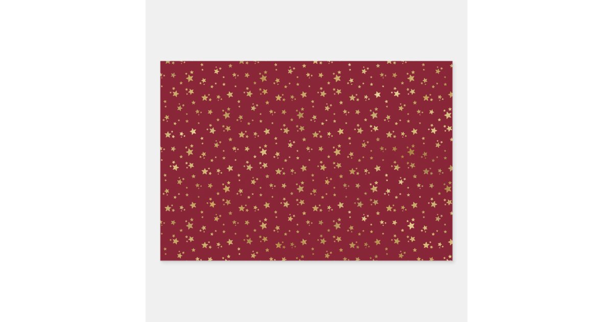 Elegant Red and Gold Christmas Wrapping Paper