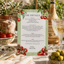 Elegant Red and Green Pomodori Details Wedding