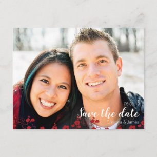 Elegant Red and White Cherry Blossom Oriental Save The Date