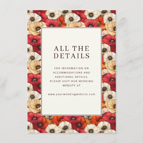 Elegant Red and White Floral Border