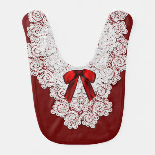 white lace bib