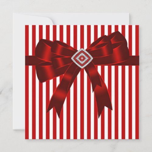 Elegant Red and White Stripe Party Template