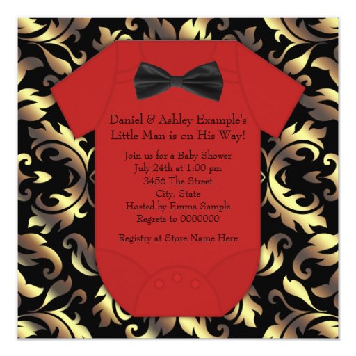 Red And White Baby Shower Invitations 7