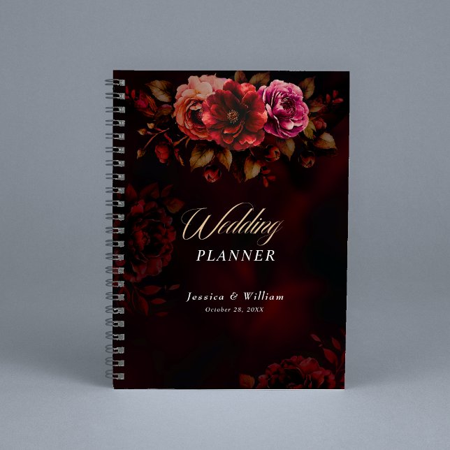 Elegant red black floral wedding planner (Creator Uploaded)