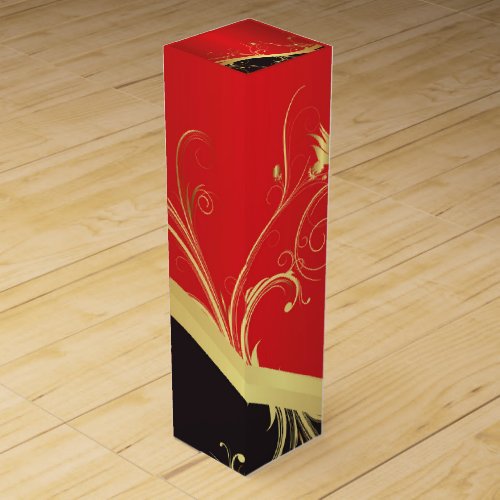 Elegant Red Black Gold Gift Box