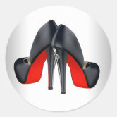 High Heel Shoe Sticker Red and Silver (Each) – Mardi Gras Spot