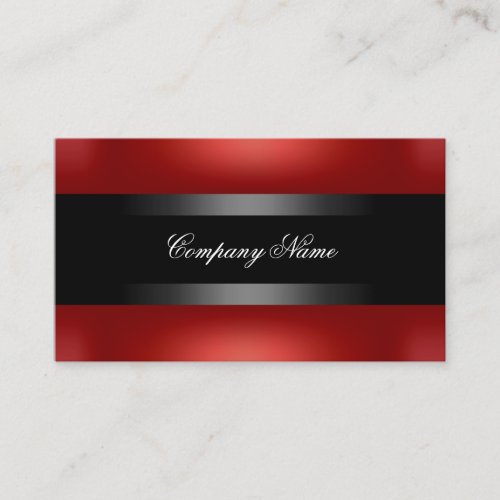 Elegant Red Black Indestructible Business Cards