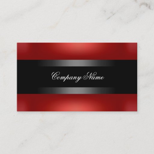 Customizable Elegant Red Black Indestructible Business Cards