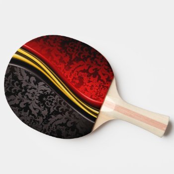 Elegant Red Black Vector Art Ping-pong Paddle by nonstopshop at Zazzle