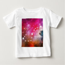 ELEGANT RED BLUE WATERCOLOR UNIVERSE - SCORPIO
