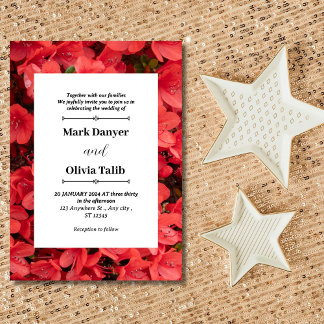 Elegant red Board Wedding Invitation Template