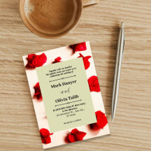 Elegant red Board Wedding Invitation Template 