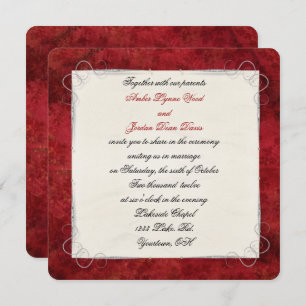 Elegant Red Border Invitation