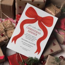 Elegant Red Bow Christmas Party -