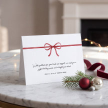 Elegant Red Bow Corporate Holiday