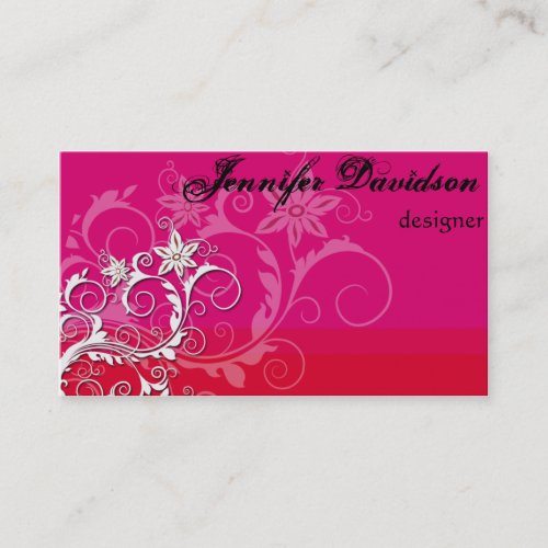 Elegant Red Business Card