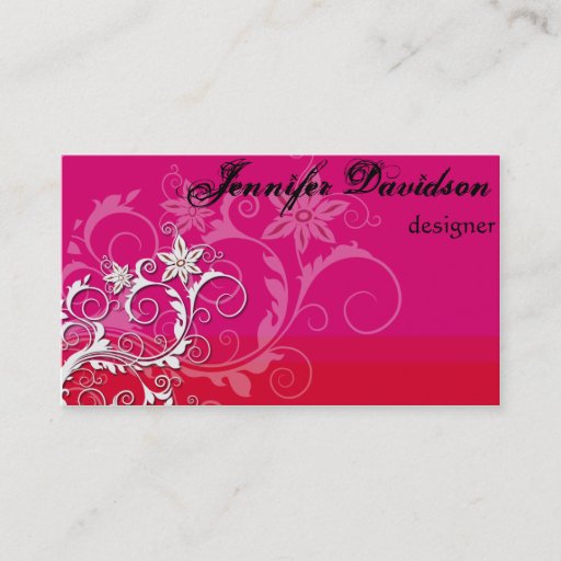 Customizable Elegant Red Business Card