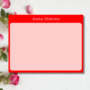 Elegant Red Business Stationery Note Card