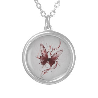 "Elegant Red Butterfly Pendant Necklace"