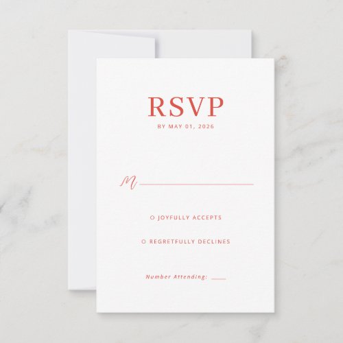 Elegant Red Calligraphy RSVP