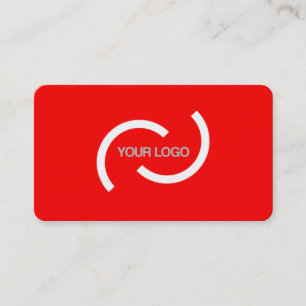Elegant red card. Customize with your own logo. Business Card