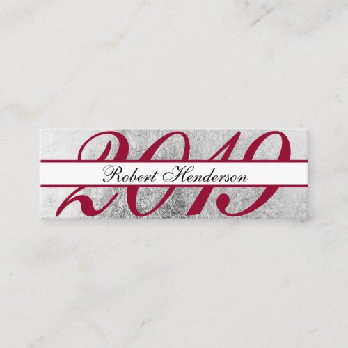 Elegant red chic silver classic insert graduation