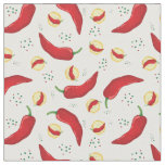 Elegant Red Chile Pattern Fabric