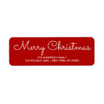Elegant red Christmas Return Address Label<br><div class="desc">Elegant red Christmas Fun Return address Label.
Easily add your own details to make a fun personalized address label.</div>