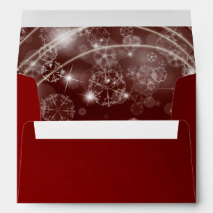 Elegant Red Christmas Winter Wedding Invitation E Envelope