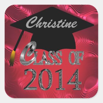 Elegant Red Class Of 2014 Graduation Seals by mvdesigns at Zazzle