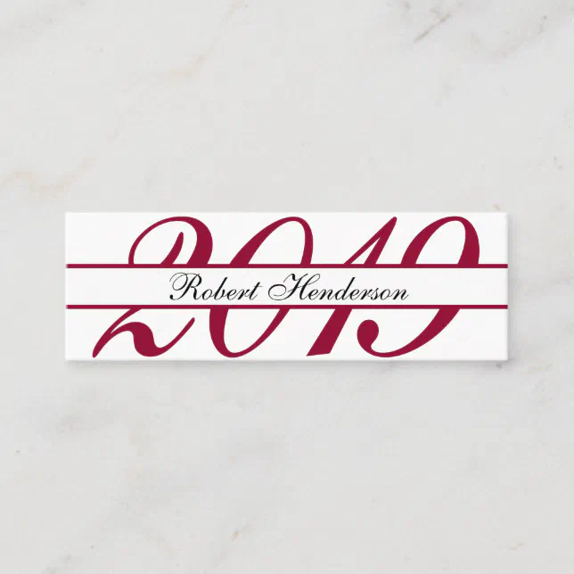 Elegant red classic insert card graduation name | Zazzle