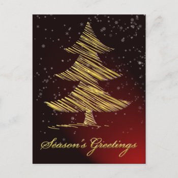Elegant Red Corporate Christmas Greeting Postcards by XmasMall at Zazzle
